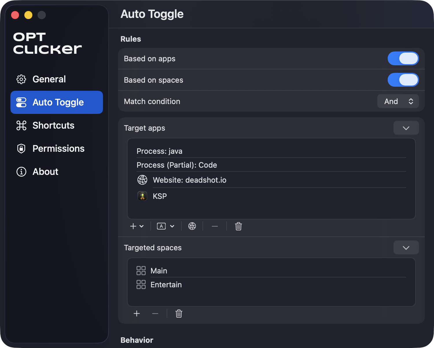 OptClicker Auto Toggle