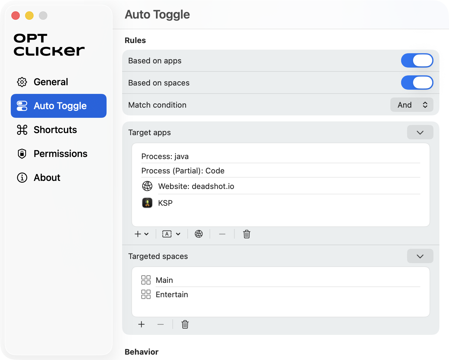 OptClicker Auto Toggle